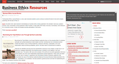 Desktop Screenshot of businessethicsresources.com